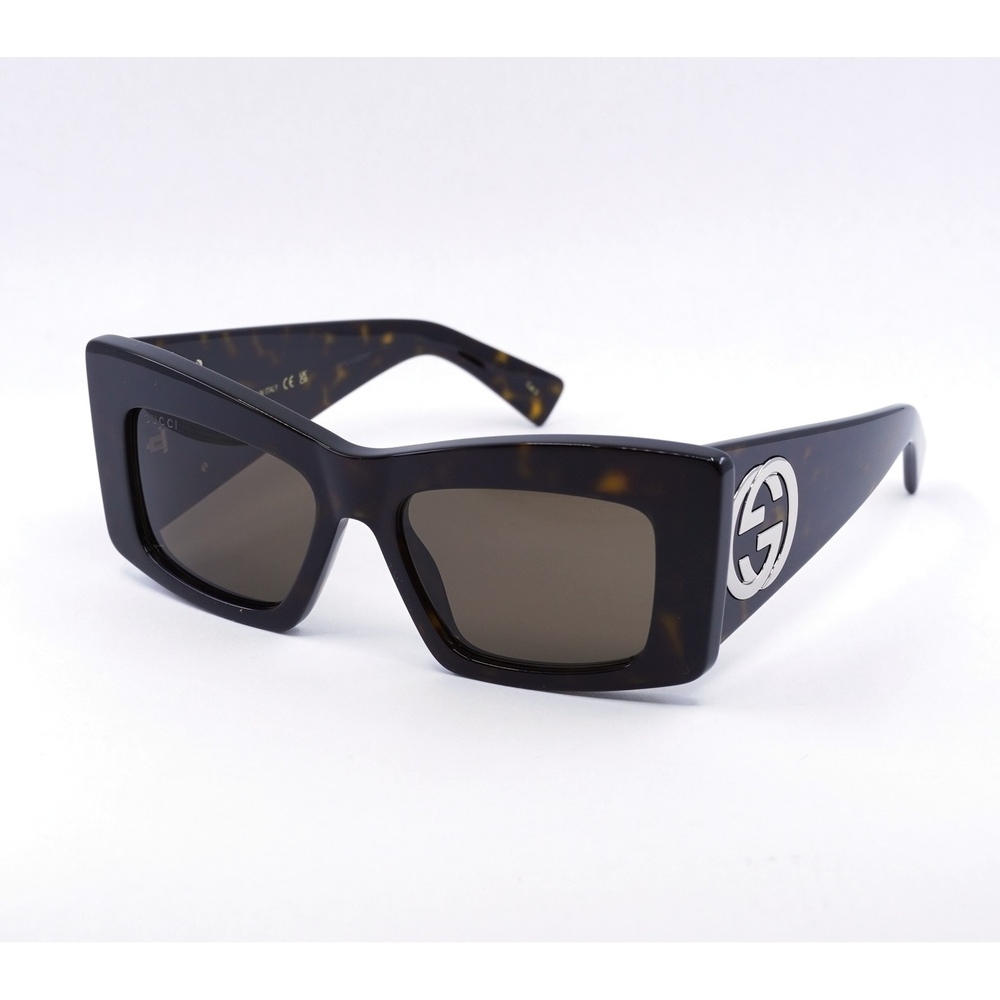Nwt Gucci Gg1842s-002-53 Dark Havana 53mm Sunglasses